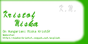 kristof miska business card